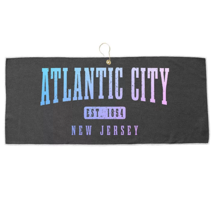 Atlantic City New Jersey Est. 1854 Pride Vintage Large Microfiber Waffle Golf Towel