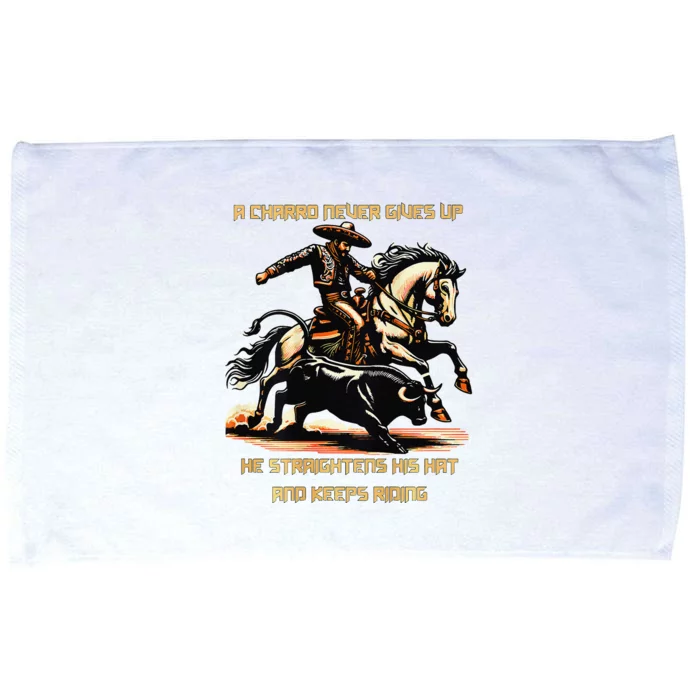 A Charro Never Gives Up Microfiber Hand Towel