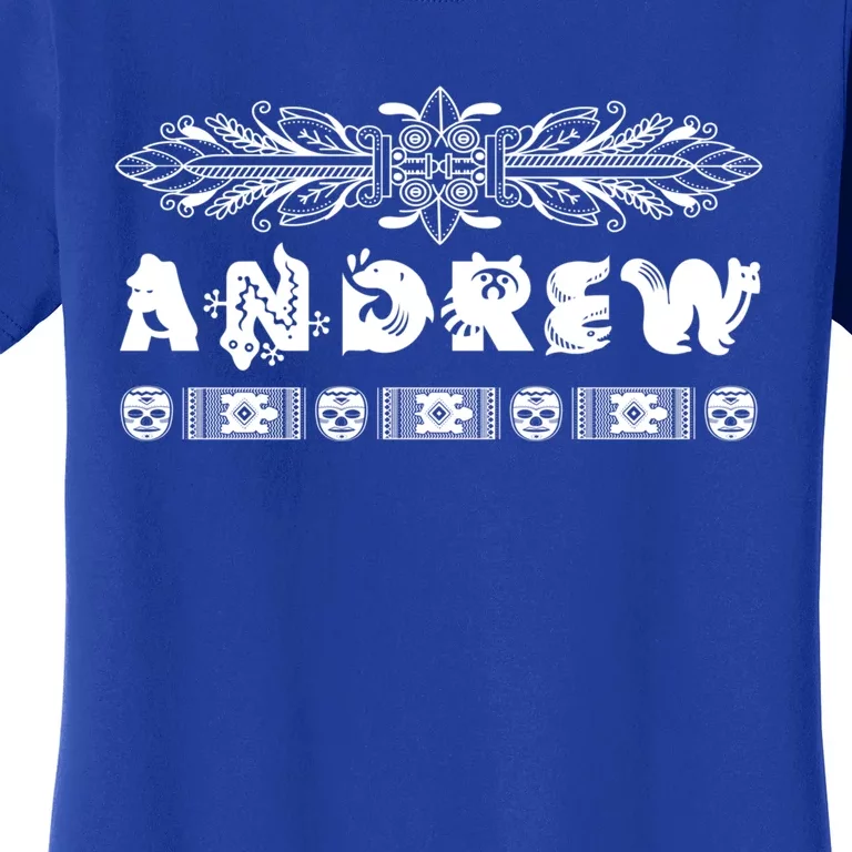 Andrew Custom Name Animals African Style Personalized Great Gift Women's T-Shirt