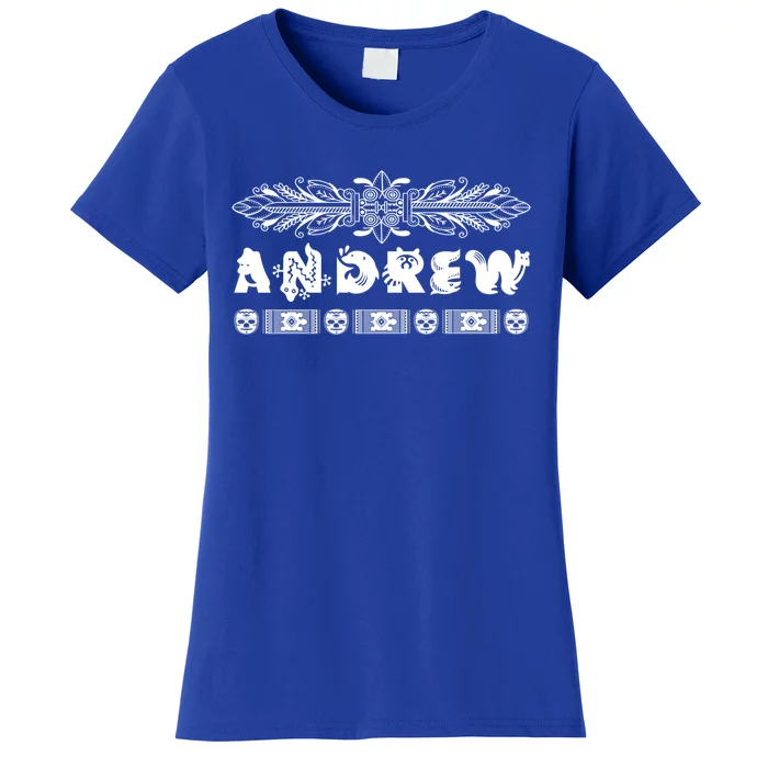 Andrew Custom Name Animals African Style Personalized Great Gift Women's T-Shirt