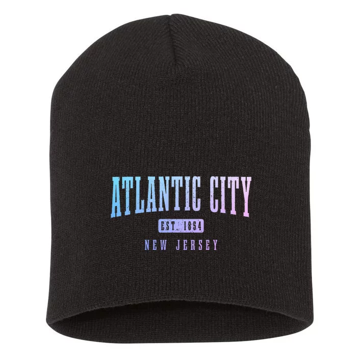 Atlantic City New Jersey Est. 1854 Pride Vintage Short Acrylic Beanie