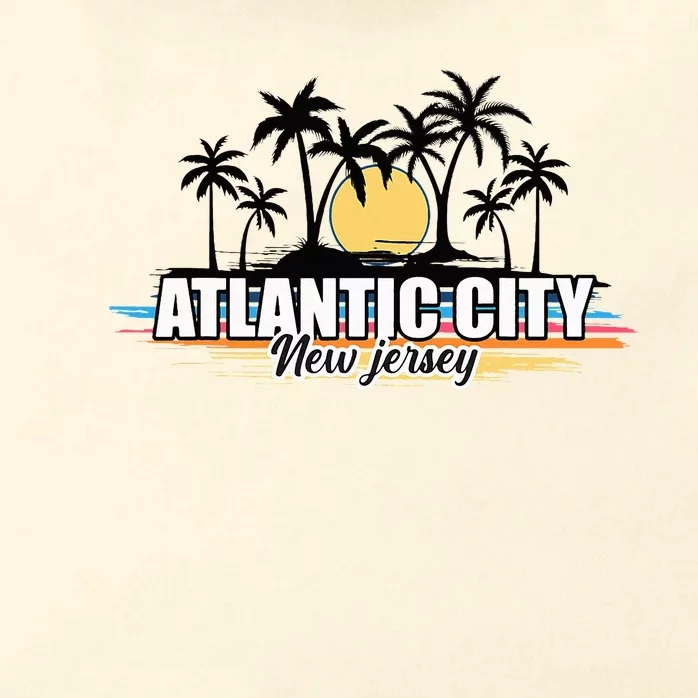 Atlantic City New Jersey Retro Surfing Board Zip Tote Bag