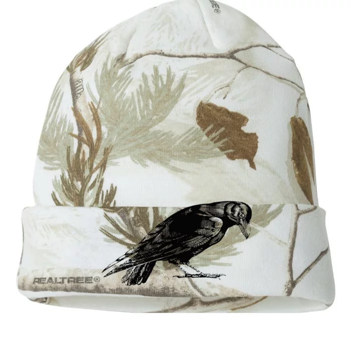 Antique Crow or Raven Kati - 12in Camo Beanie