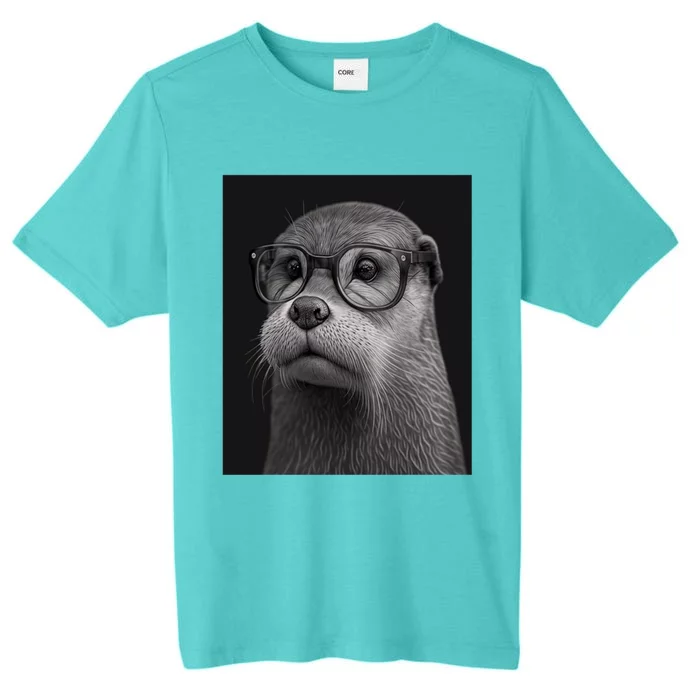 Aesthetic Cool Otter Head Cool Otter With Sunglasses Gift ChromaSoft Performance T-Shirt