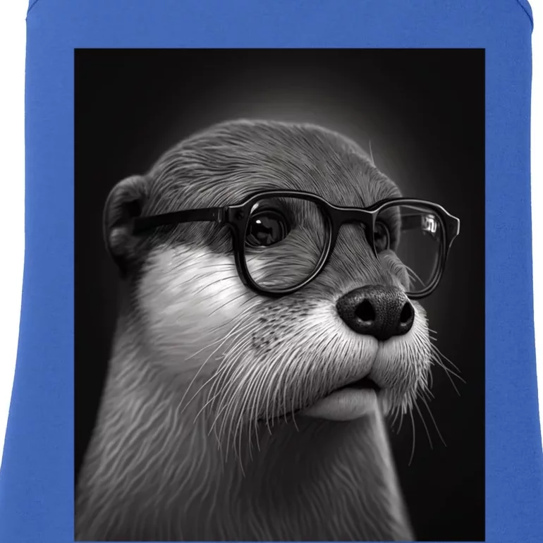 Aesthetic Cool Otter Head Cool Otter With Sunglasses Meaningful Gift Ladies Essential Tank