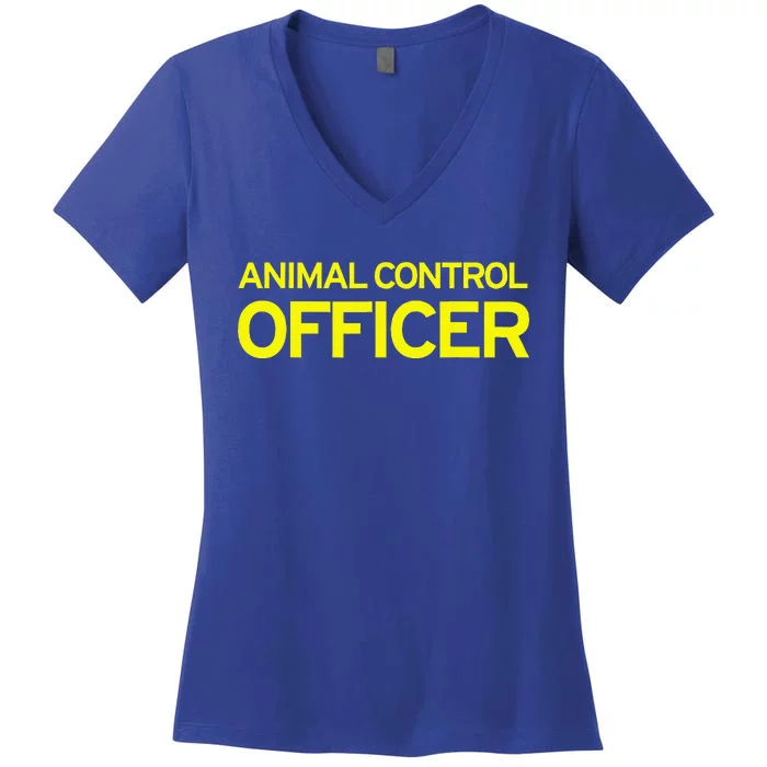 Animal Control Officer Halloween Costume Women's V-Neck T-Shirt