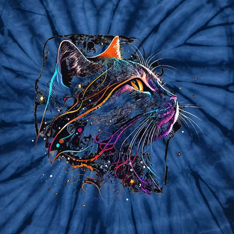 Astronaut Cat Or Funny Space Cat On Galaxy Cat Lover Tie-Dye T-Shirt