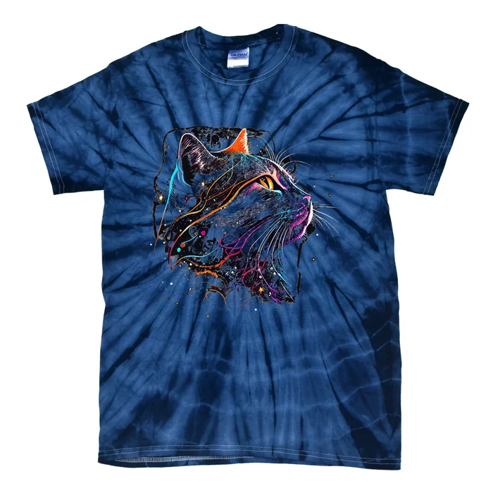 Astronaut Cat Or Funny Space Cat On Galaxy Cat Lover Tie-Dye T-Shirt