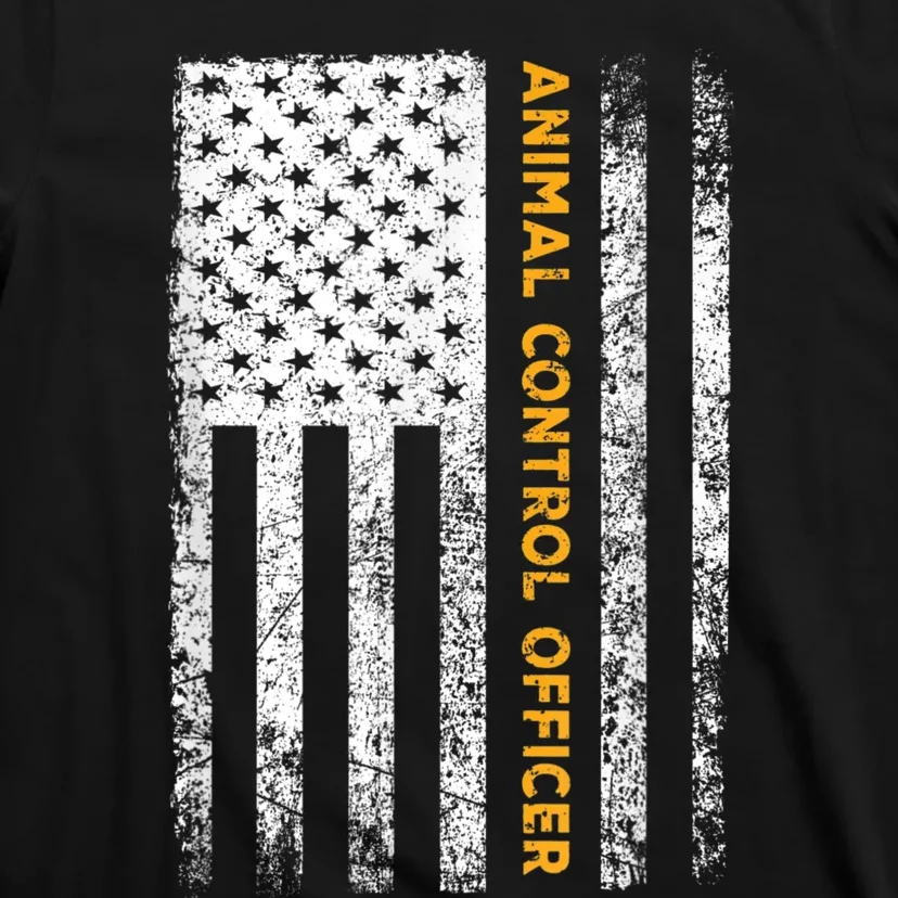 Animal Control Officer Flag Wildlife Rescue Patrol Control T-Shirt