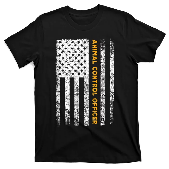 Animal Control Officer Flag Wildlife Rescue Patrol Control T-Shirt