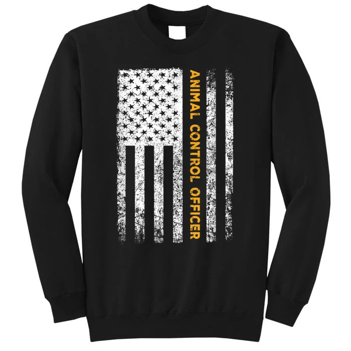 Animal Control Officer Flag Wildlife Rescue Patrol Control Tall Sweatshirt