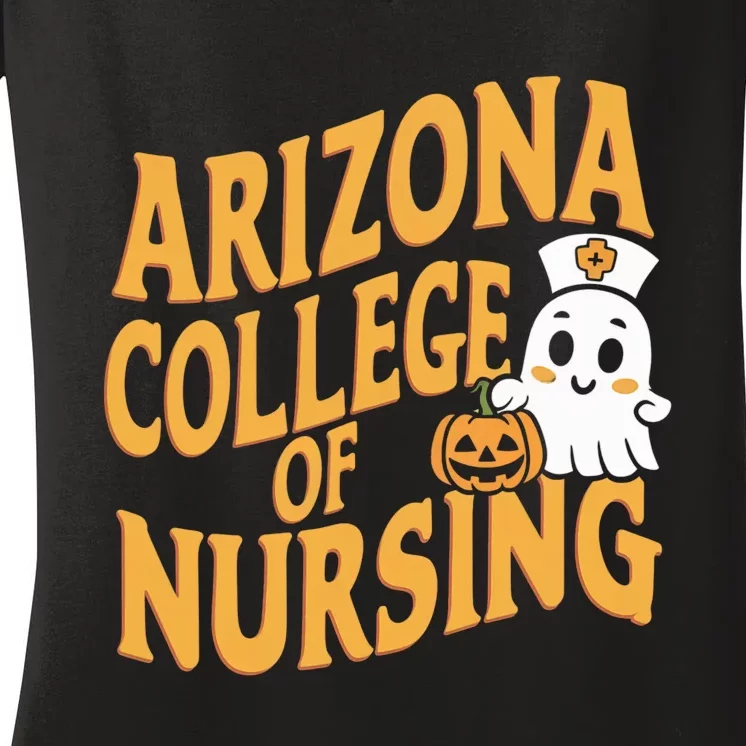 Arizona College Of Nursing Halloween Nurse Education Party Women's V-Neck T-Shirt