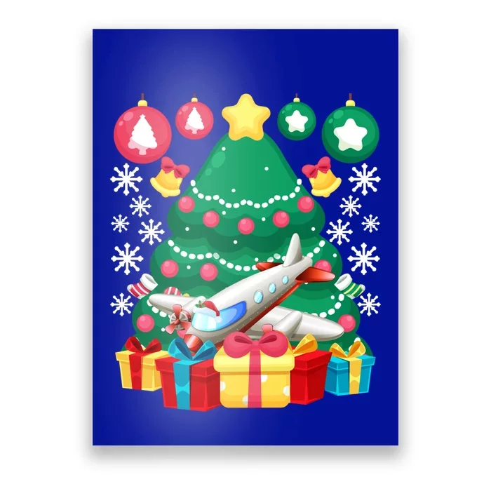 Airplane Christmas Ornats Funny Aviation Lover Pilot Gift Funny Gift Poster