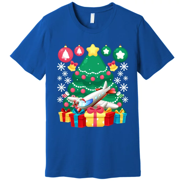 Airplane Christmas Ornats Funny Aviation Lover Pilot Gift Funny Gift Premium T-Shirt