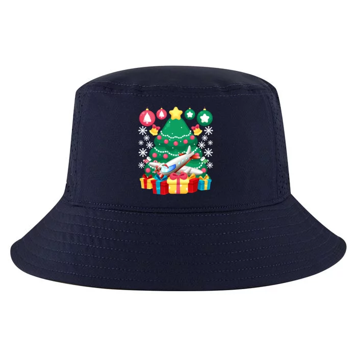 Airplane Christmas Ornats Funny Aviation Lover Pilot Gift Funny Gift Cool Comfort Performance Bucket Hat