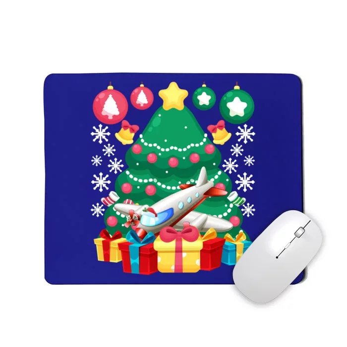 Airplane Christmas Ornats Funny Aviation Lover Pilot Gift Mousepad