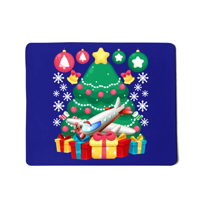 Airplane Christmas Ornats Funny Aviation Lover Pilot Gift Mousepad