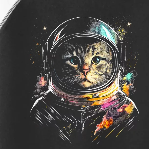 Astronaut Cat or Funny Space Cat on Galaxy Cat Lover Toddler Fine Jersey T-Shirt