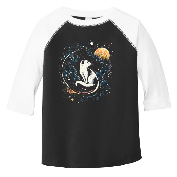 Astronaut Cat or Funny Space Cat on Galaxy Cat Lover Toddler Fine Jersey T-Shirt