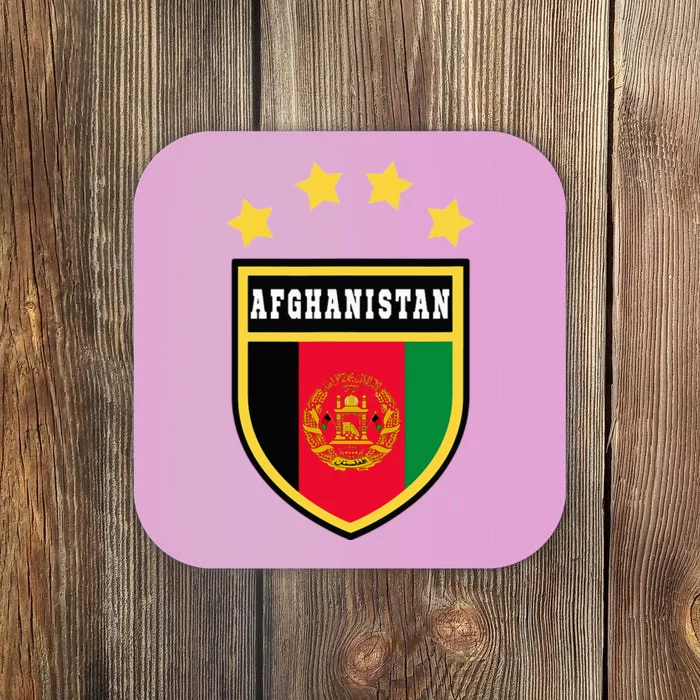 Afghanistan Coat Of Arms Flag Souvenir Kabul Coaster