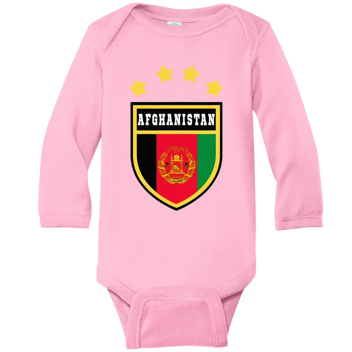 Afghanistan Coat Of Arms Flag Souvenir Kabul Baby Long Sleeve Bodysuit