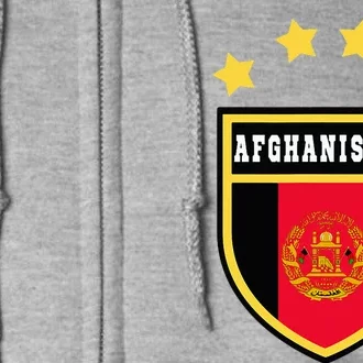 Afghanistan Coat Of Arms Flag Souvenir Kabul Full Zip Hoodie