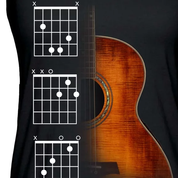 Acoustic Guitar Chords Ladies Essential Flowy Tank