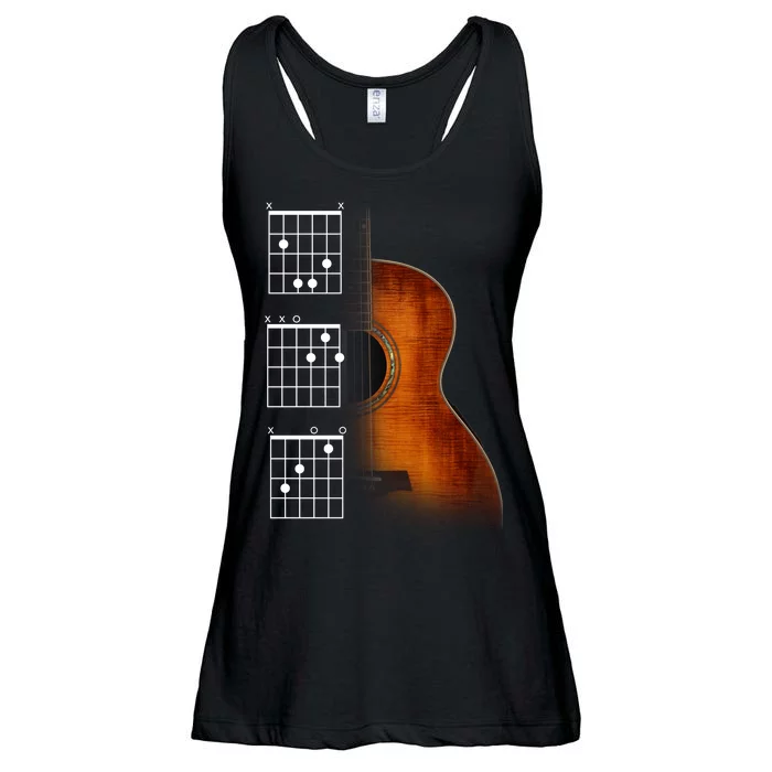 Acoustic Guitar Chords Ladies Essential Flowy Tank