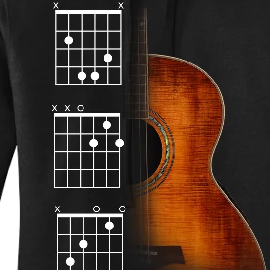 Acoustic Guitar Chords Women's Pullover Hoodie