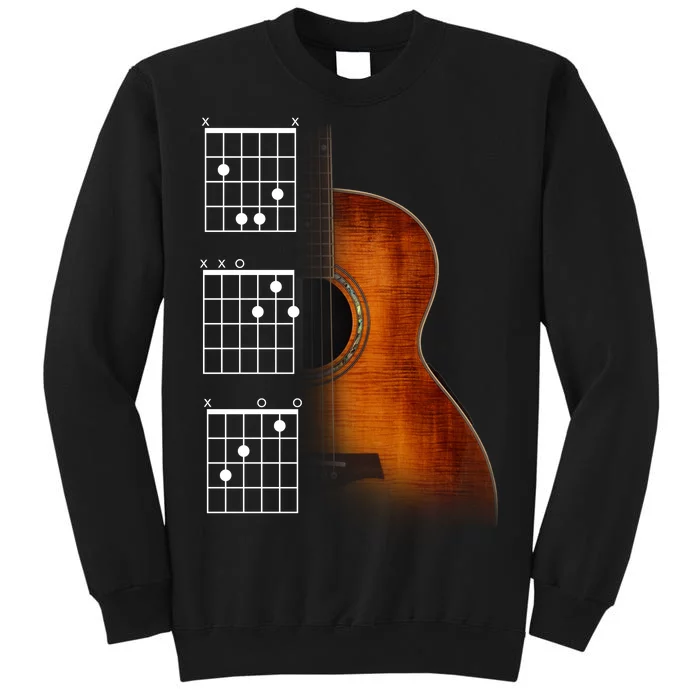 Acoustic Guitar Chords Tall Sweatshirt