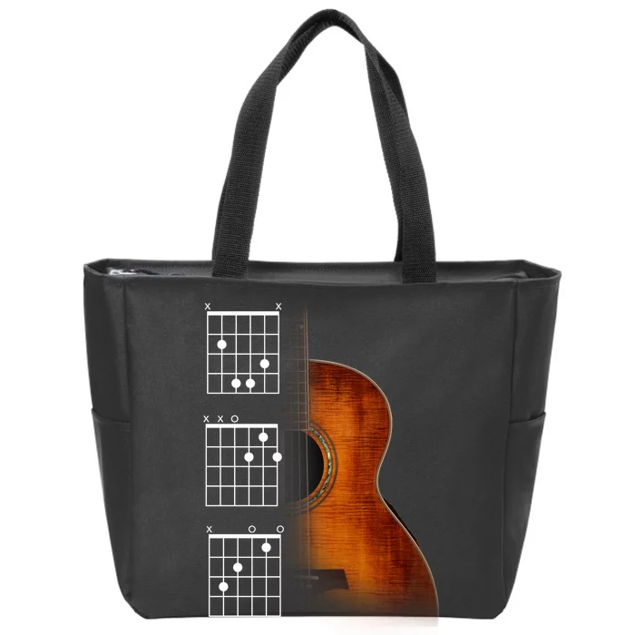 Acoustic Guitar Chords Zip Tote Bag