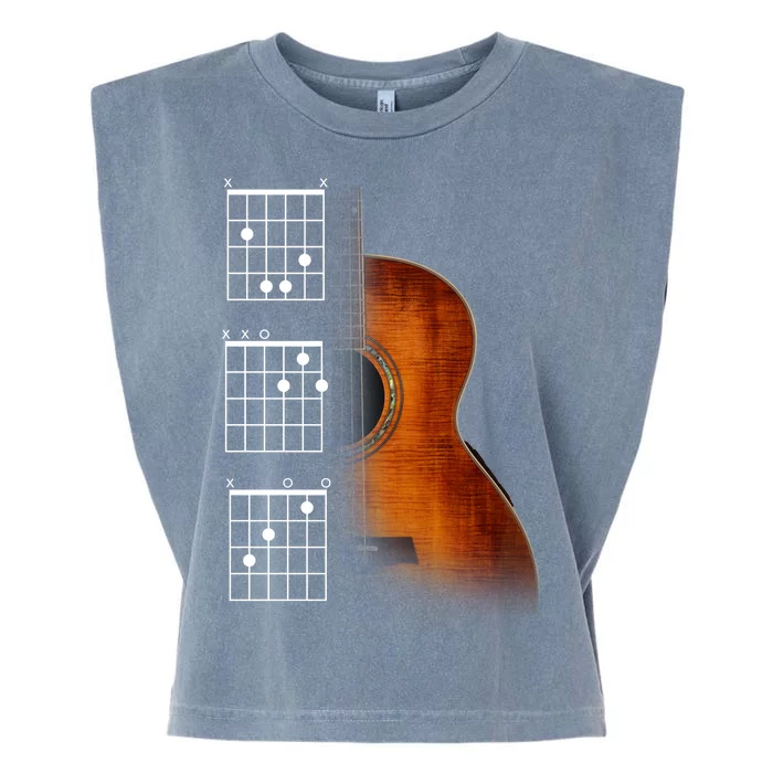 Acoustic Guitar Chords Garment-Dyed Women's Muscle Tee