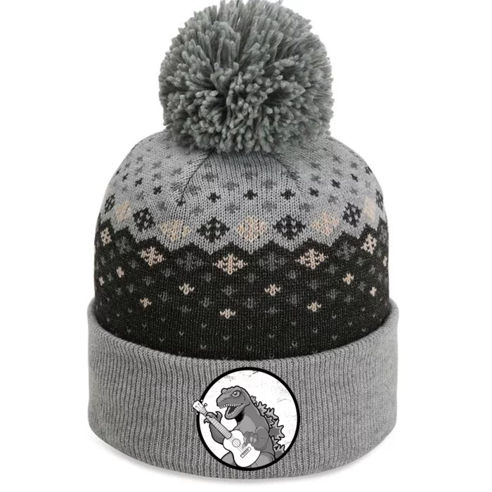 Acoustic Guitar Dinosaur The Baniff Cuffed Pom Beanie