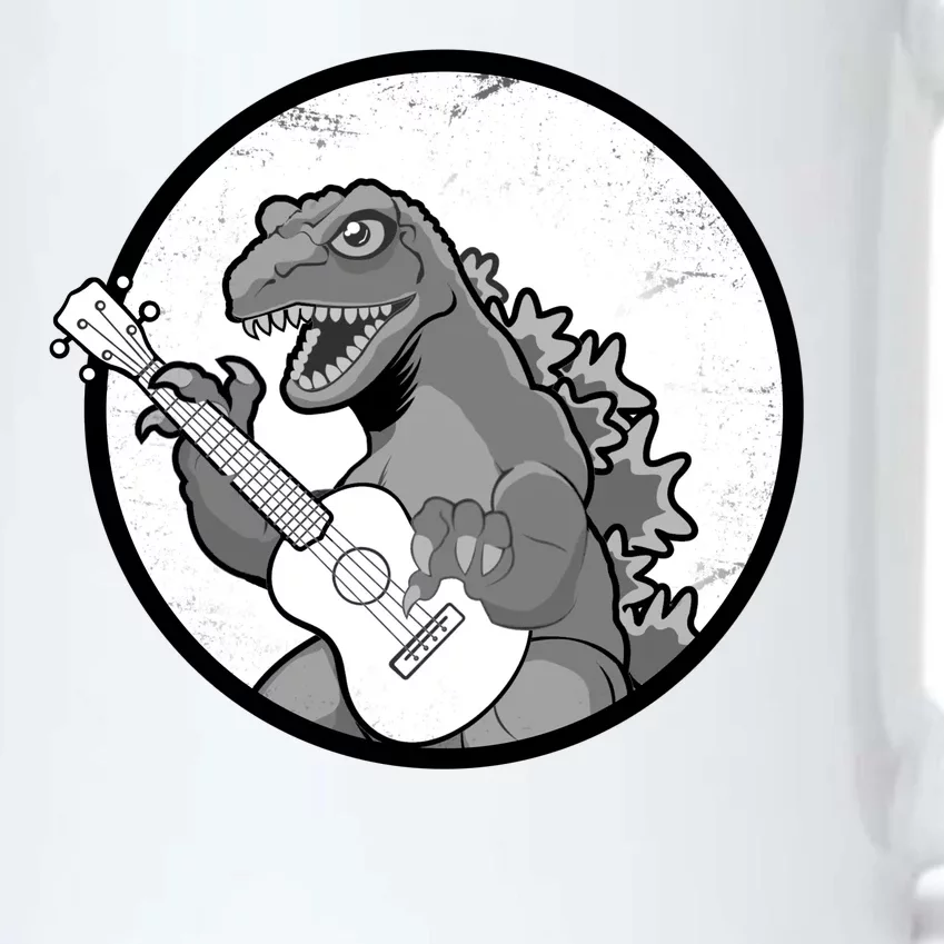 Acoustic Guitar Dinosaur Black Color Changing Mug