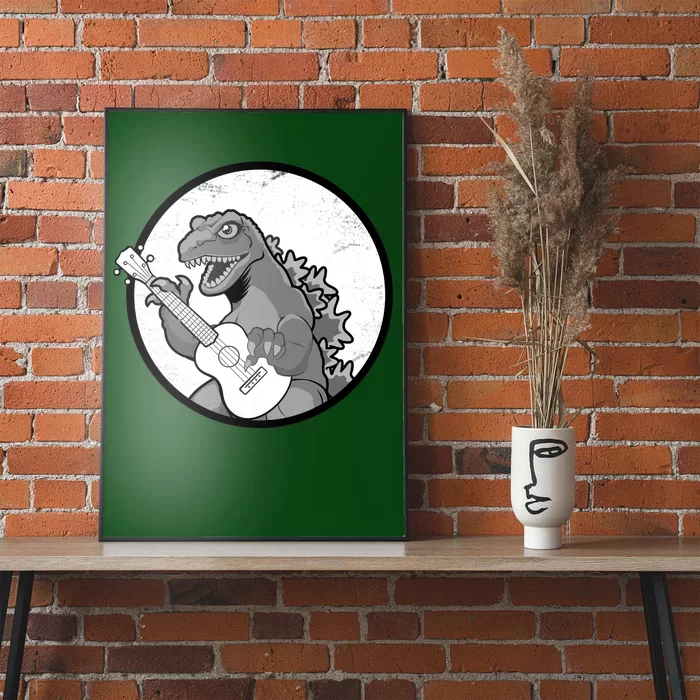 Acoustic Guitar Dinosaur Poster