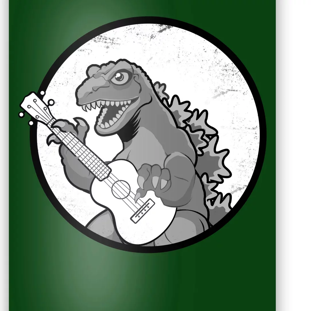 Acoustic Guitar Dinosaur Poster