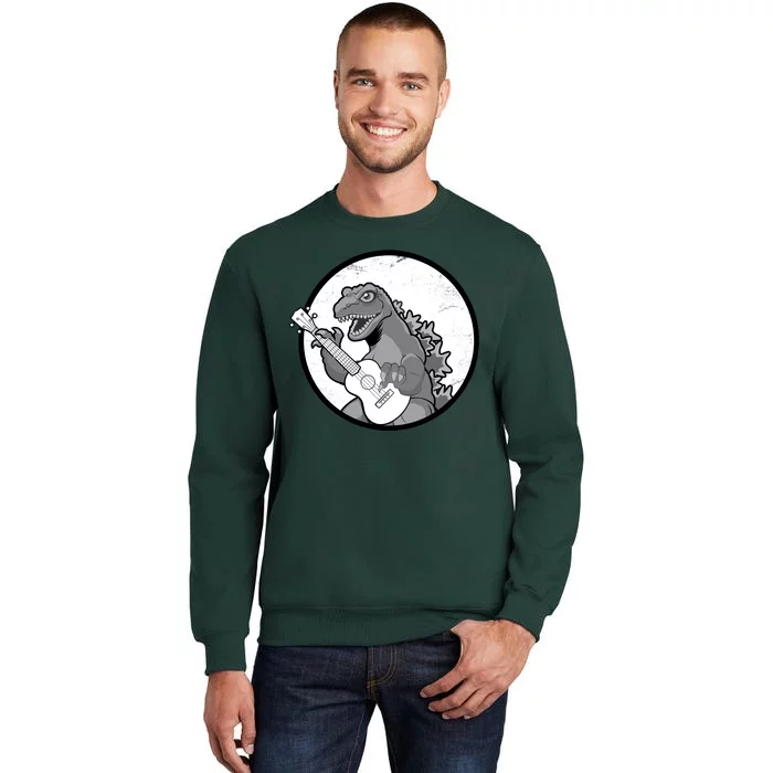 Acoustic Guitar Dinosaur Tall Sweatshirt