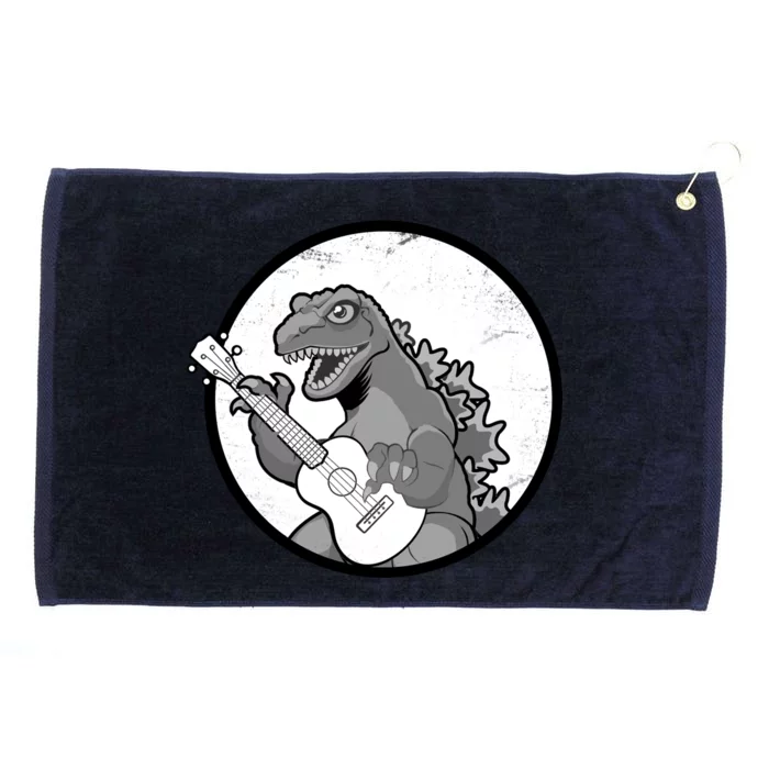 Acoustic Guitar Dinosaur Grommeted Golf Towel