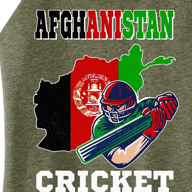 Afghanistan Cricket Player Flag Jersey Afghan Sports Women’s Perfect Tri Rocker Tank