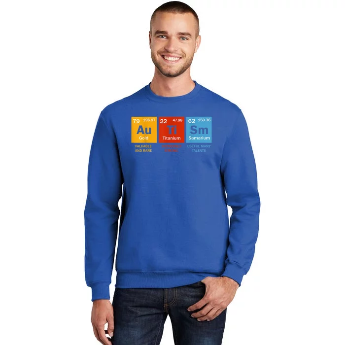 Autism Chemistry Periodic Table Elements Autism Awareness Tall Sweatshirt