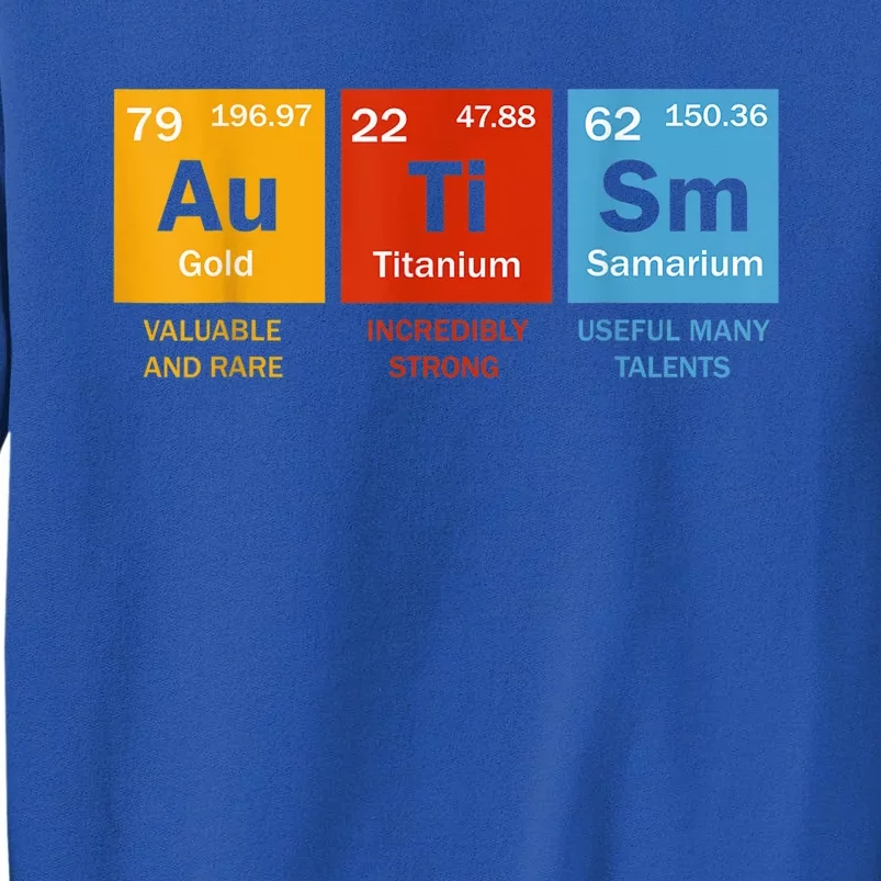 Autism Chemistry Periodic Table Elements Autism Awareness Tall Sweatshirt