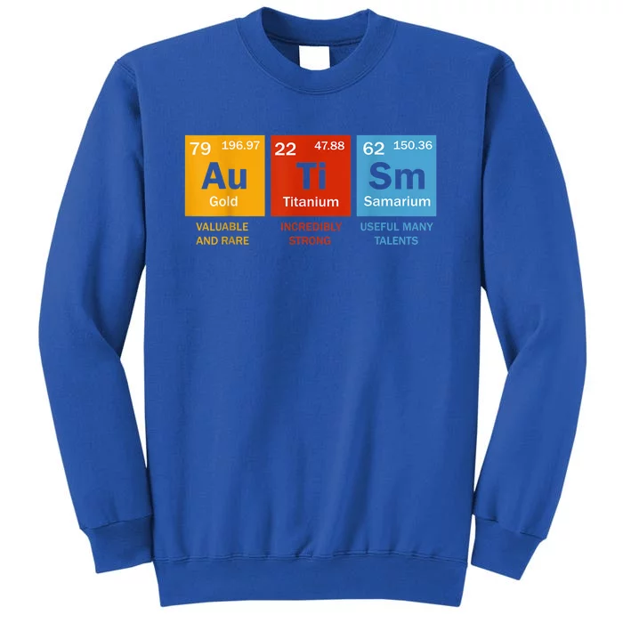 Autism Chemistry Periodic Table Elements Autism Awareness Tall Sweatshirt