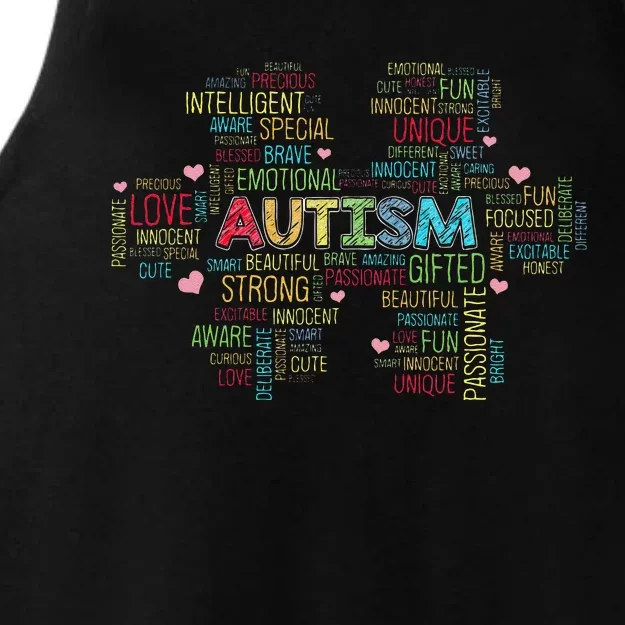 Autism Charm Puzzle World Autism Awareness Day Ladies Tri-Blend Wicking Tank