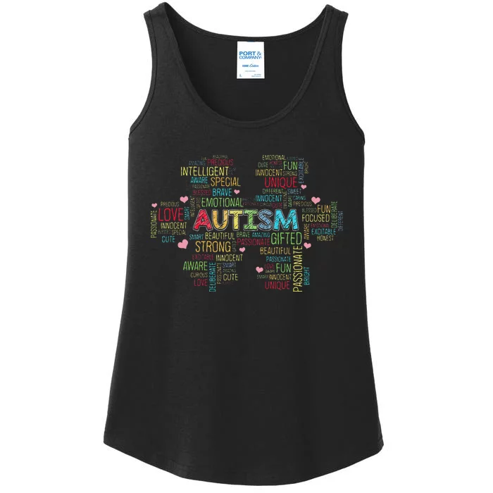 Autism Charm Puzzle World Autism Awareness Day Ladies Essential Tank