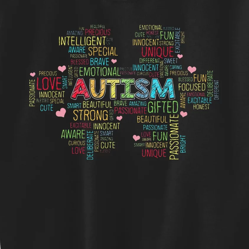 Autism Charm Puzzle World Autism Awareness Day Kids Sweatshirt