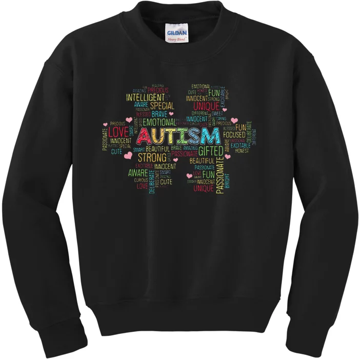 Autism Charm Puzzle World Autism Awareness Day Kids Sweatshirt