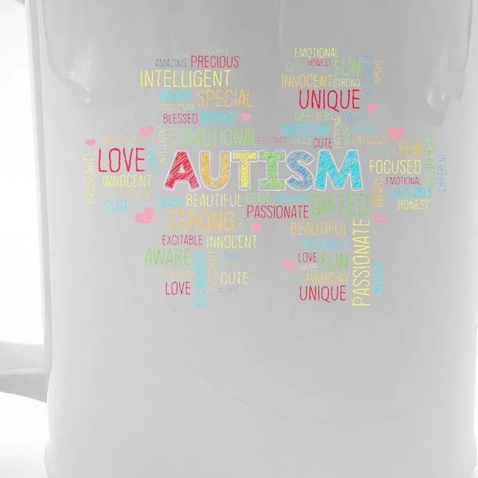 Autism Charm Puzzle World Autism Awareness Day Front & Back Beer Stein