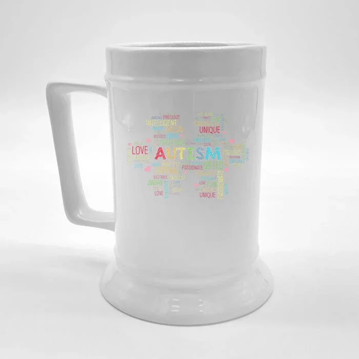 Autism Charm Puzzle World Autism Awareness Day Front & Back Beer Stein