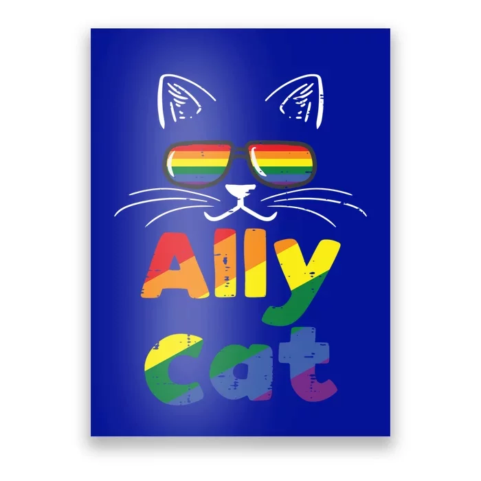 Ally Cat Pride Month Straight Ally Gay Lgbtq Lgbt Gift Poster