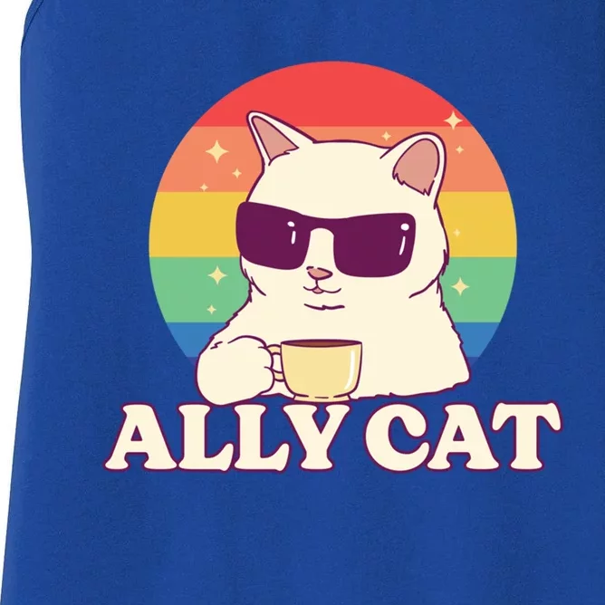 Ally Cat Pride Gift Women's Racerback Tank